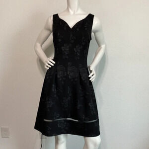Just...Taylor NEW Fit & Flare Black Floral Sleeveless Dress Size 8
